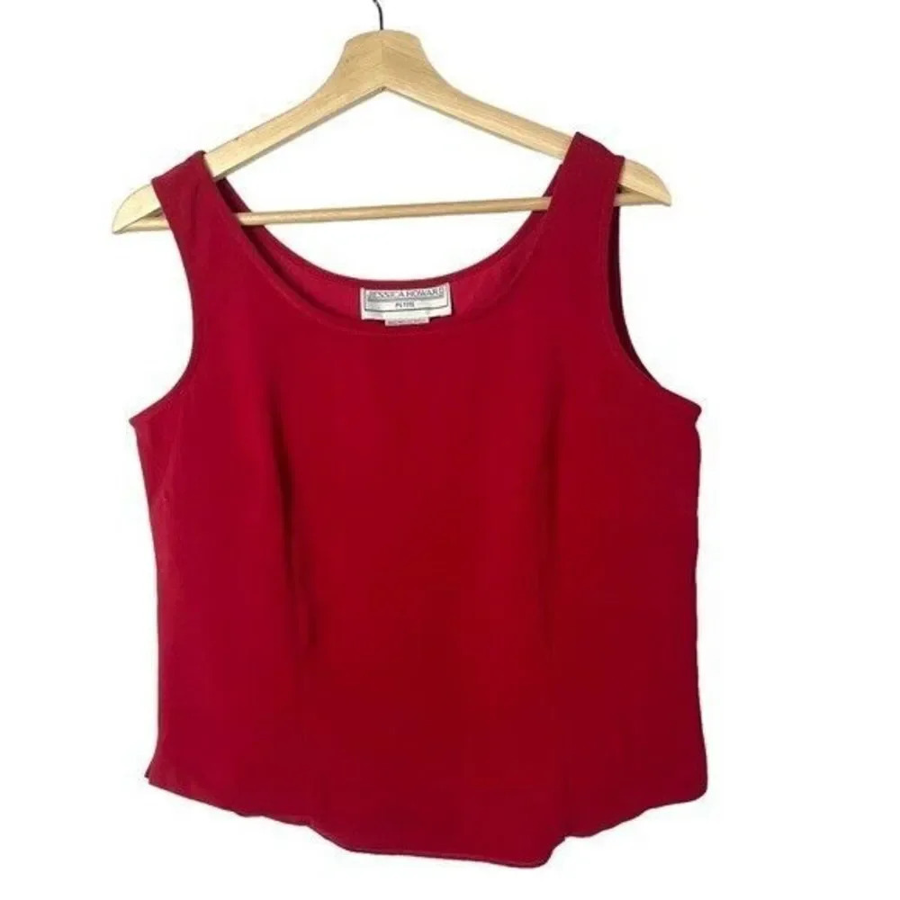 Jessica Howard Petite Bright Red Tank Top 12P